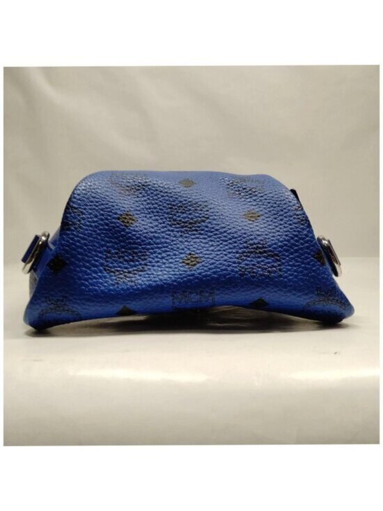 Authentic MCM Stark Blue Visetos Leather Backpack Unisex Designer Bag main image 9
